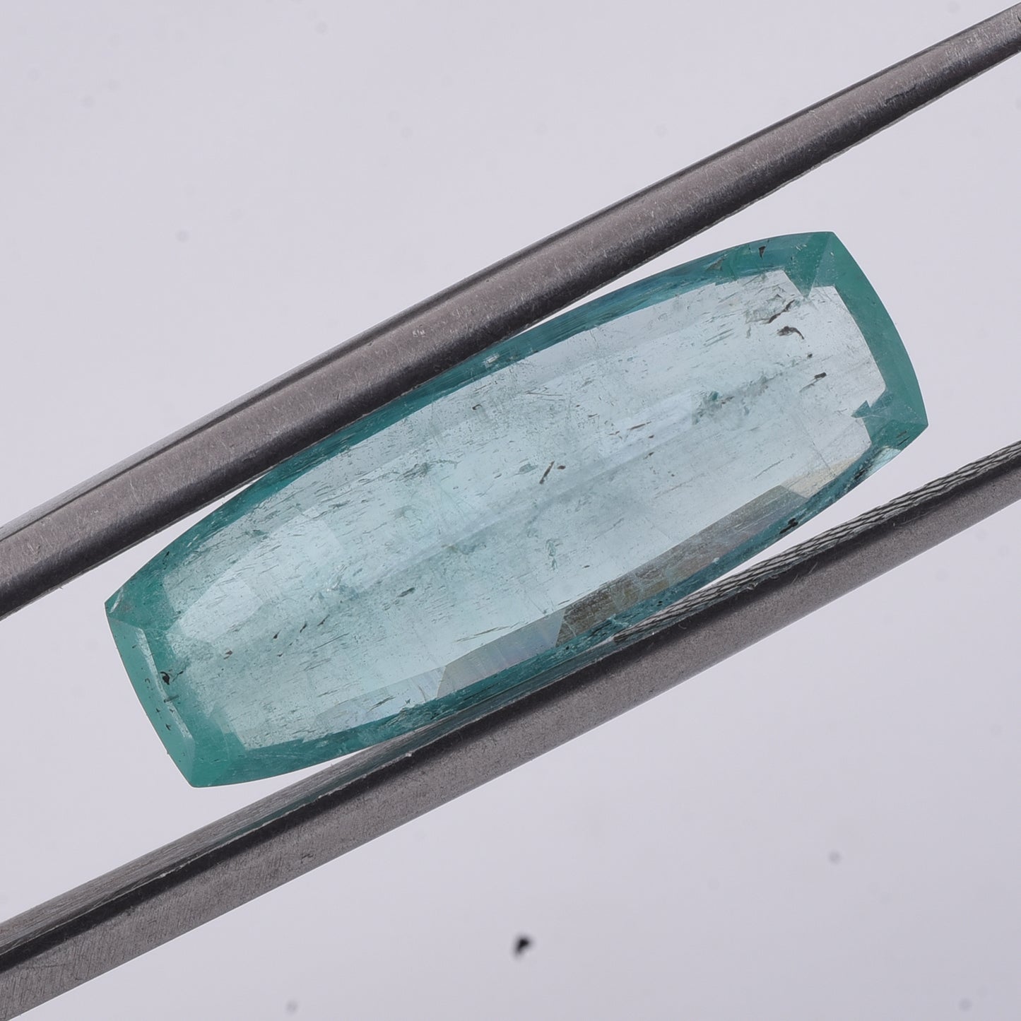 6.2 Natural Beryl Emerald Rectangular Cushion Mixed Cut Gemstone