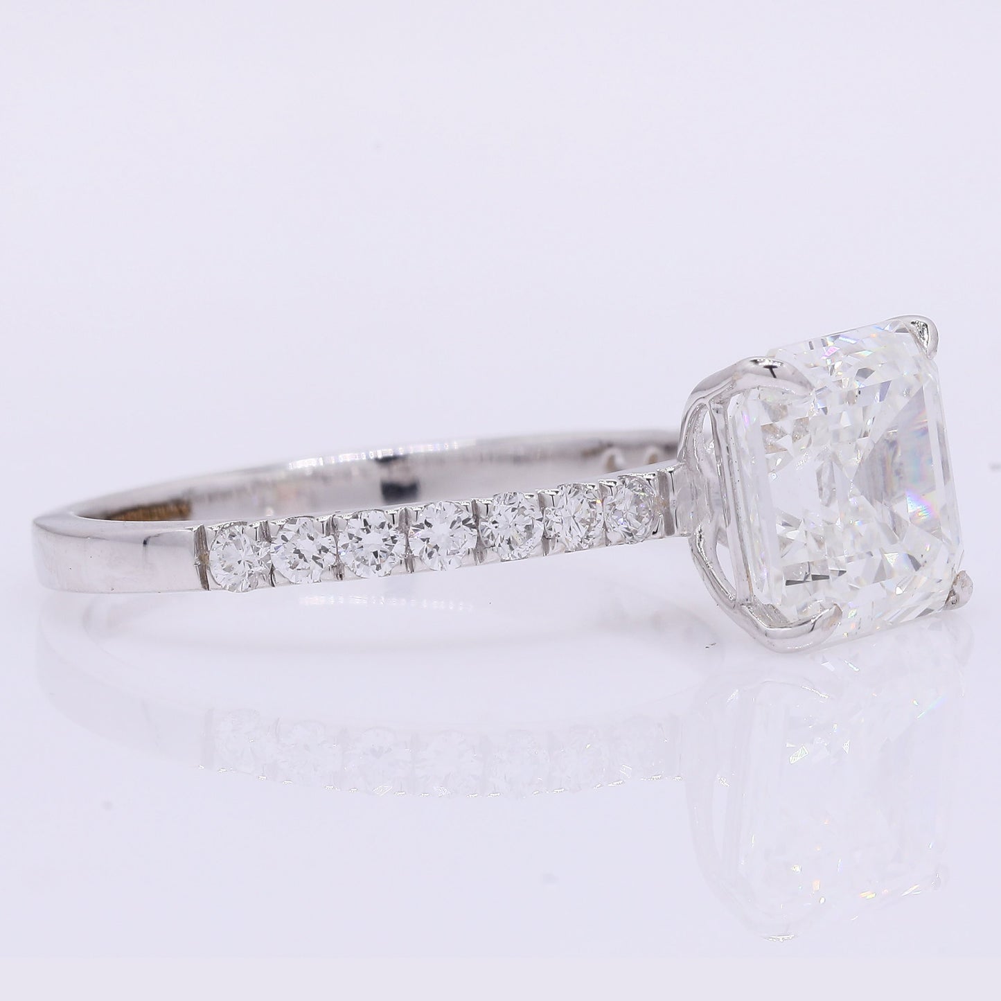 3.22 Carats Lab Grown Diamond 14K Gold Ring