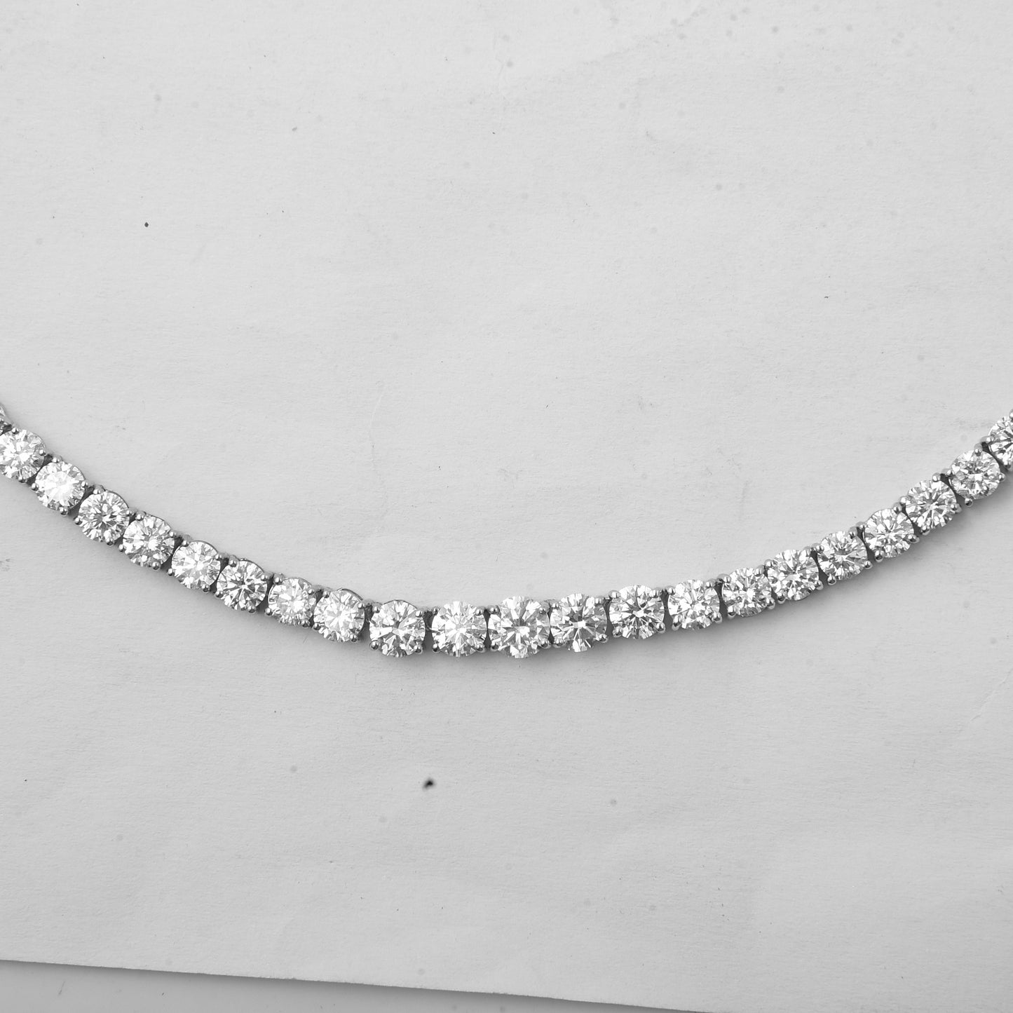 18.53 Ct Round Lab Grown Diamond 14K Gold Necklace
