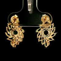2.25 Ct Round Emerald 14K Gold Earrings