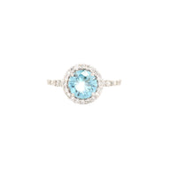 1.81 Carats Blue Lab Grown Diamond 14K Gold Ring