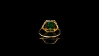 2.04 Ct Octagon Natural Emerald 14K Gold Ring