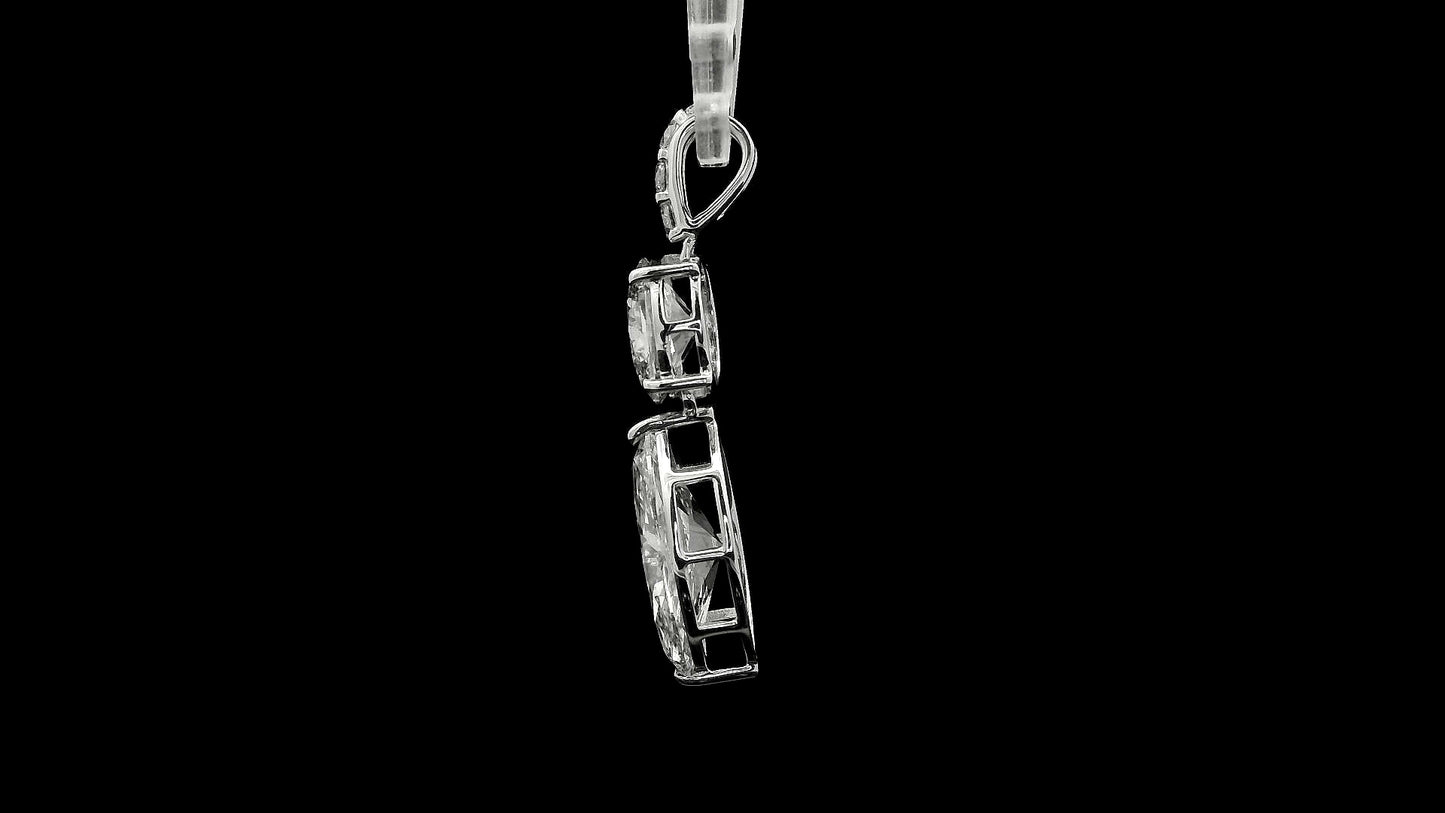 3.09 Carats Lab Grown Diamond 14K Gold Pendant