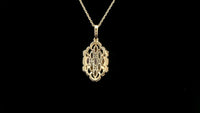 1.11 Ct Marquise Multi Sapphire 14K Gold Pendant