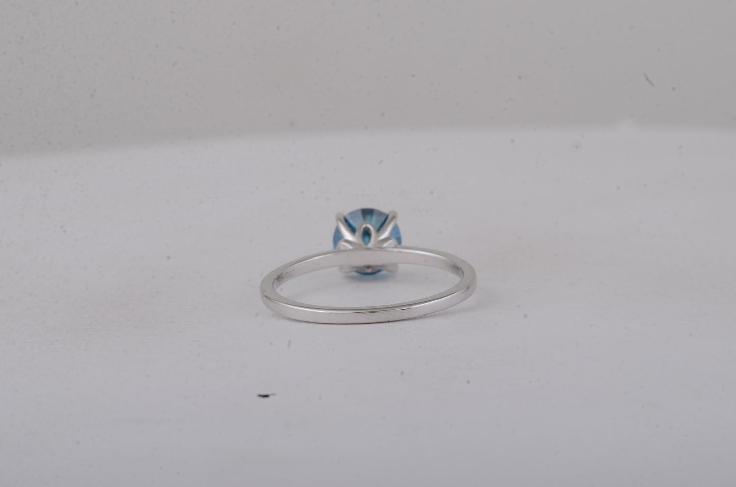 1.12 Carats Blue Lab Grown Diamond 14K Gold Ring