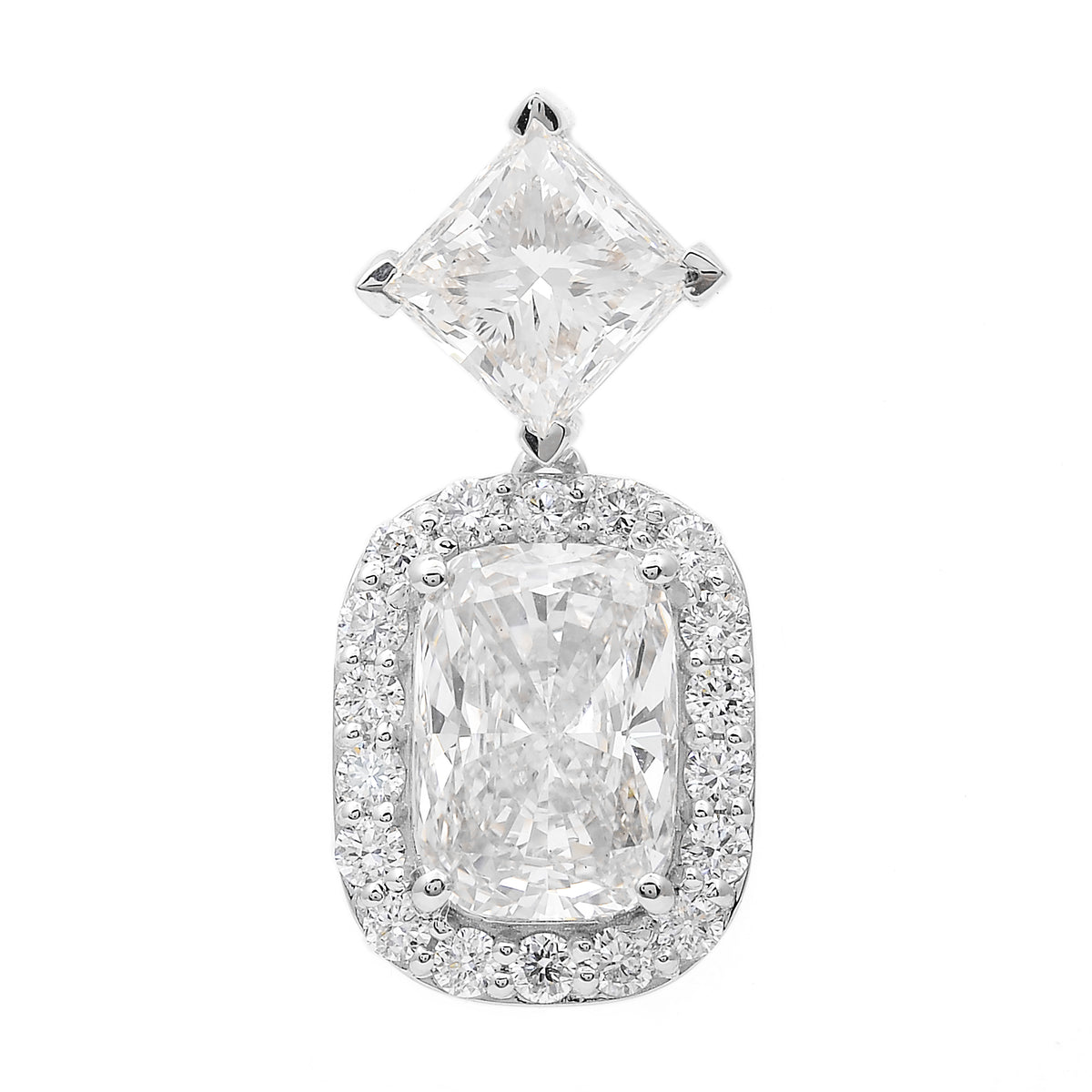 4.12 Carats Lab Grown Diamond 14K Gold Pendant