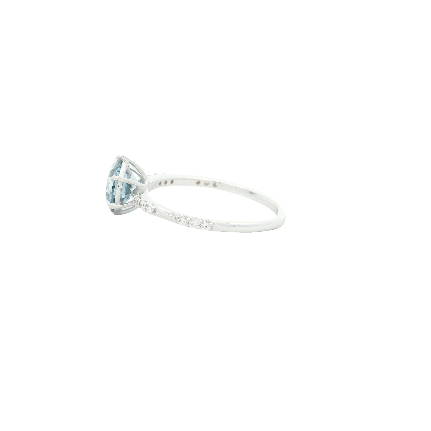 1.65 Carats Blue Lab Grown Diamond 14K Gold Ring