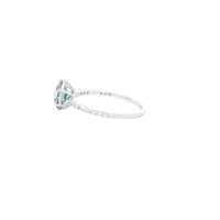 1.65 Carats Blue Lab Grown Diamond 14K Gold Ring