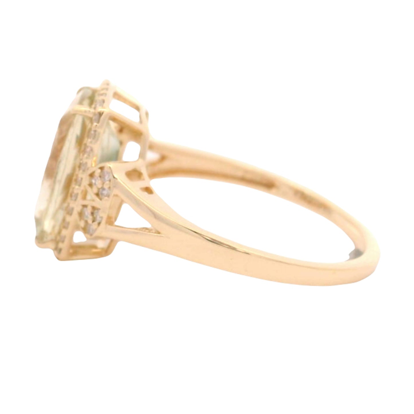 2.62 Ct Cushion Oregon Sunstone 14K Gold Ring