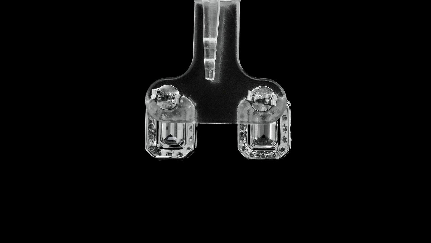 3.10 Carats Lab Grown Diamond 14K Gold Earrings