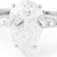 2.84 Carats Lab Grown Diamond 14K Gold Ring