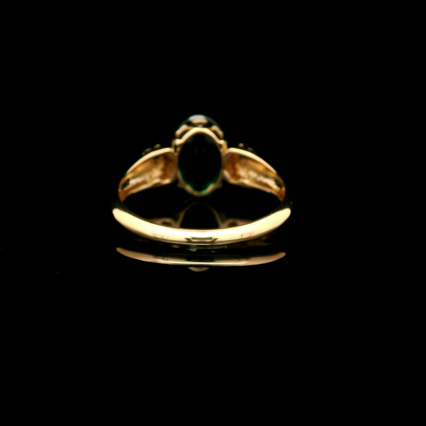 2.07 Ct Oval Mixed Cut Lab Grown Emerald 14K Gold Ring