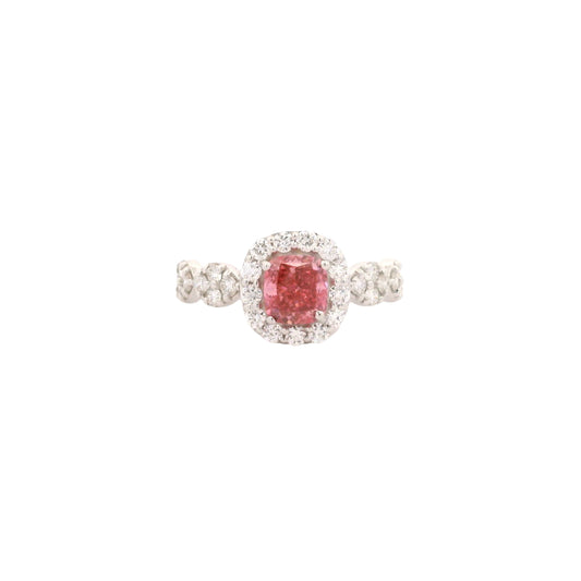 1.79 Carats Pink Lab Grown Diamond 14K Gold Ring