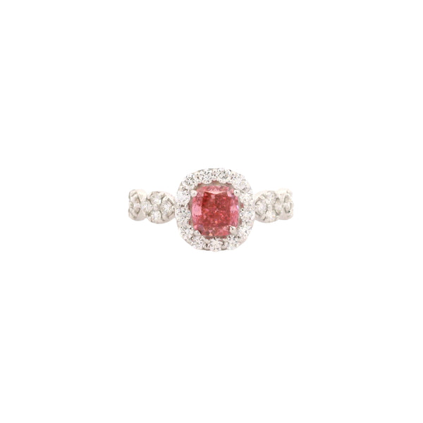 1.79 Carats Pink Lab Grown Diamond 14K Gold Ring