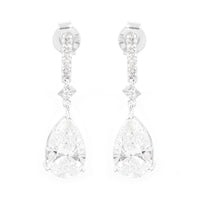 4.54 Carats Lab Grown Diamond 14K Gold Earrings
