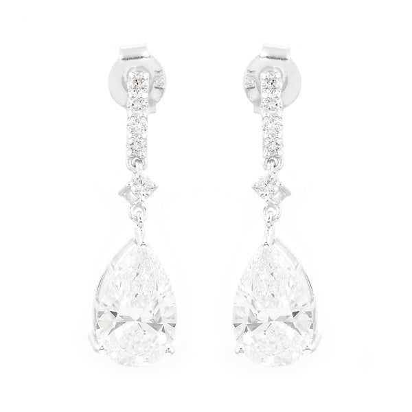 4.54 Carats Lab Grown Diamond 14K Gold Earrings