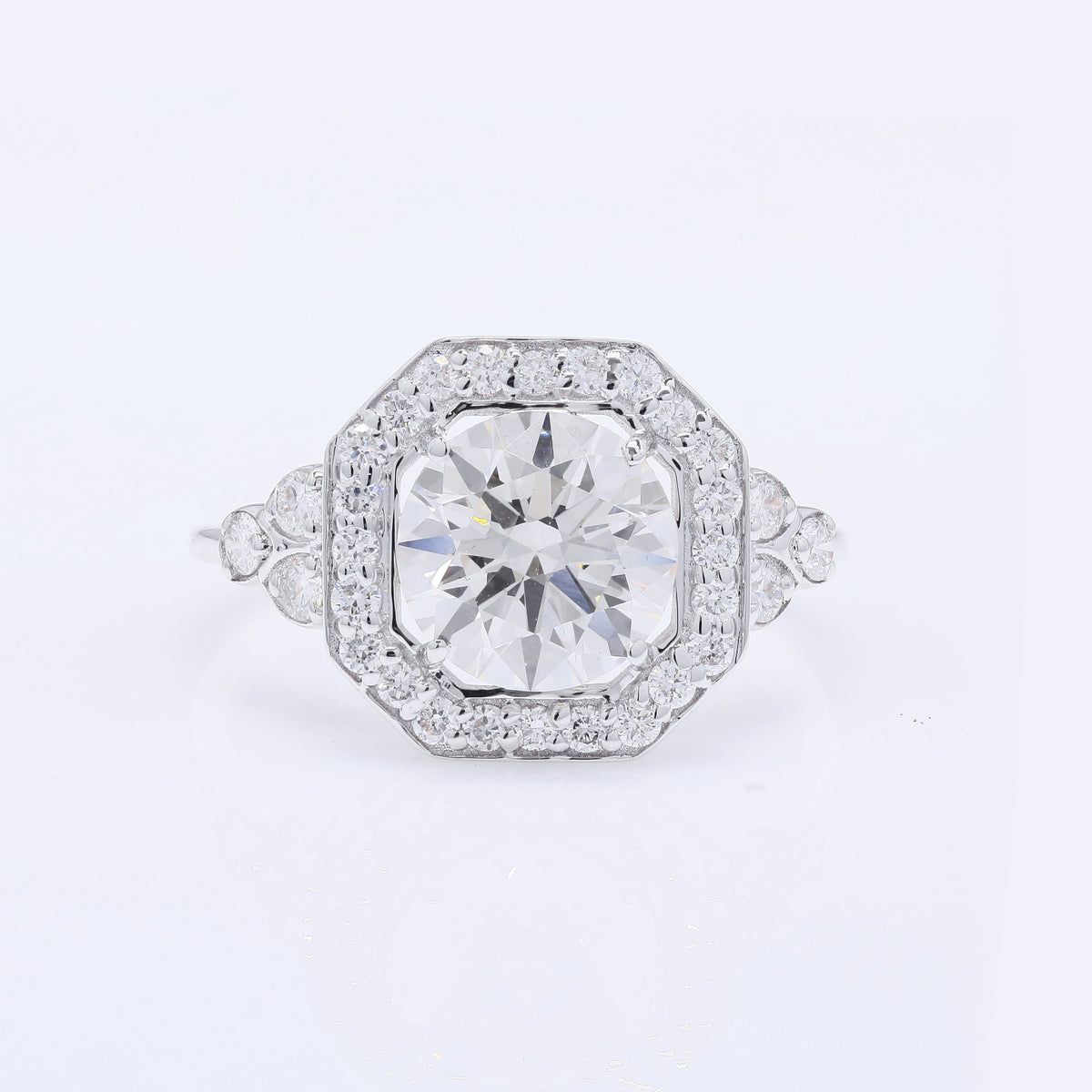2.45 Carats Lab Grown Diamond 14K Gold Ring