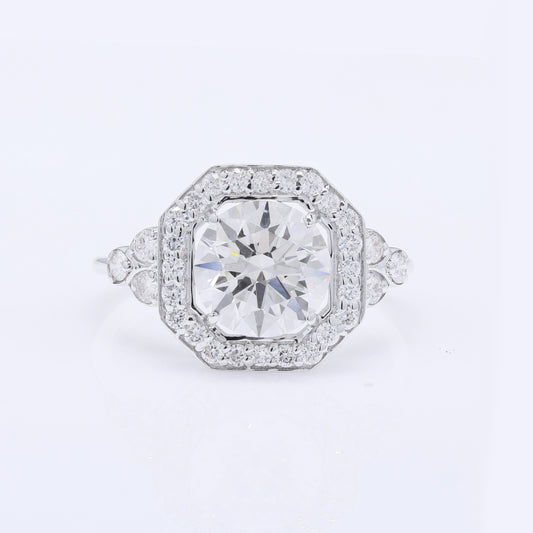 2.45 Carats Lab Grown Diamond 14K Gold Ring