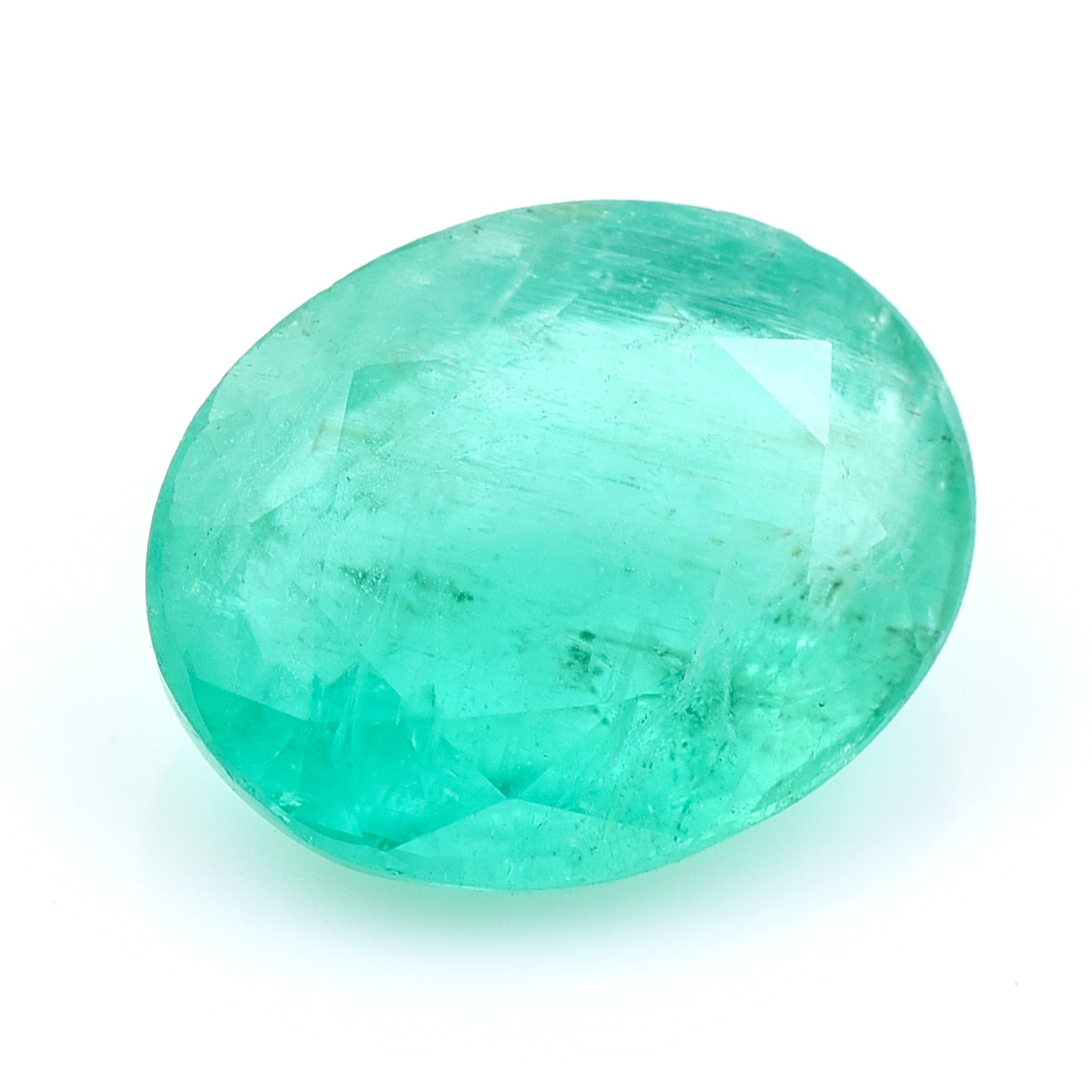 2.98 Natural Beryl Emerald Oval Mixed Cut Gemstone