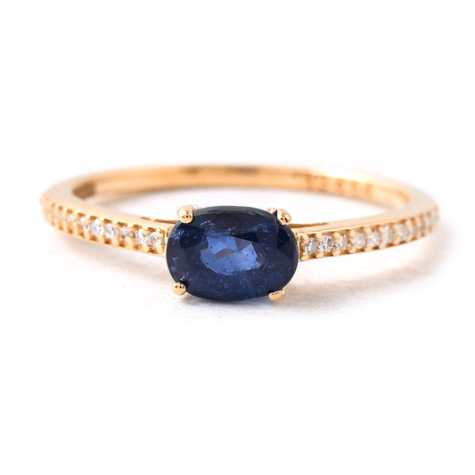 1.17 Ct Oval Sapphire 14K Gold Ring