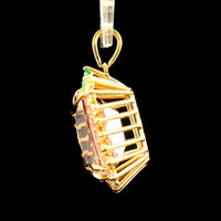 8.41 Ct Cushion Kunzite 14K Gold Pendant