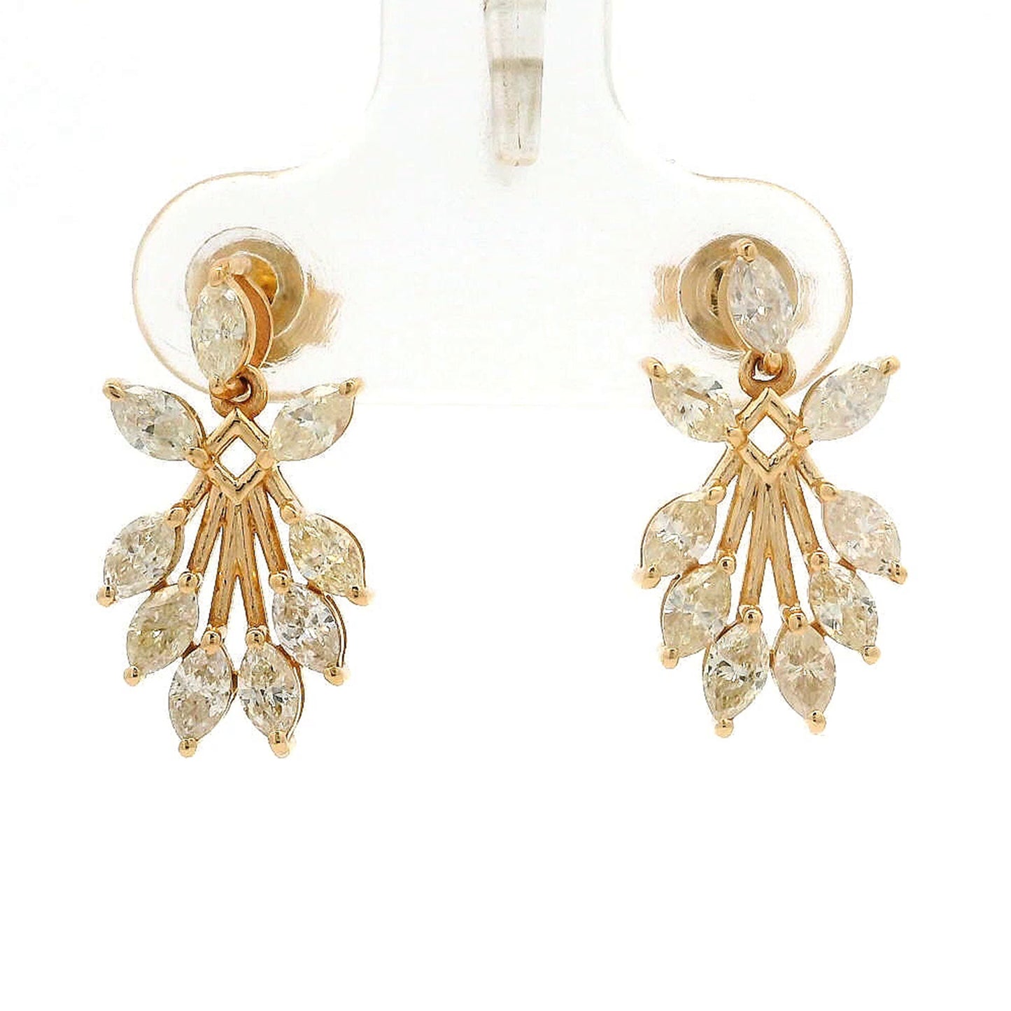 1.06 Ct Marquise Diamond 14K Gold Earrings