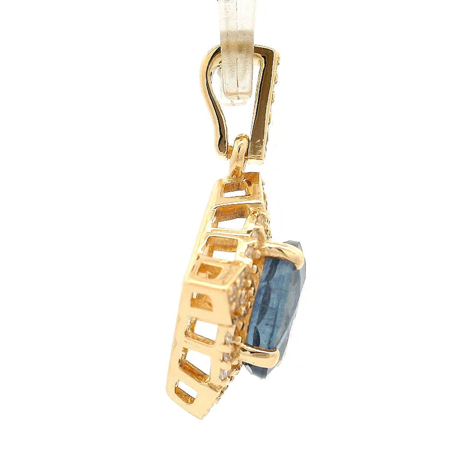 1.33 Ct Oval Sapphire 14K Gold Pendant