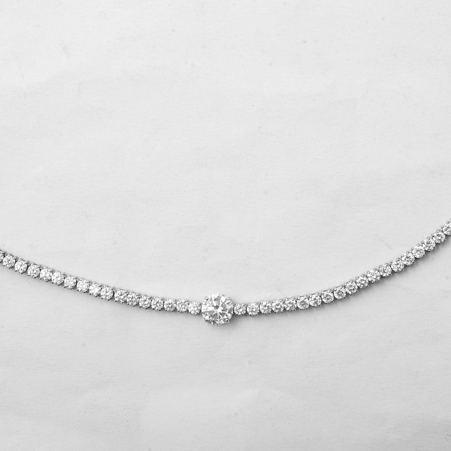 10.57 Ct Round Lab Grown Diamond 14K Gold Necklace