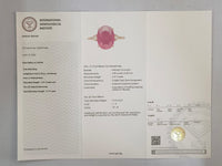 4.16 Ct Oval Ruby 18K Gold Ring