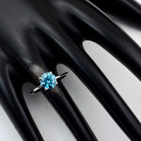 1.53 Carats Blue Lab Grown Diamond 14K Gold Ring