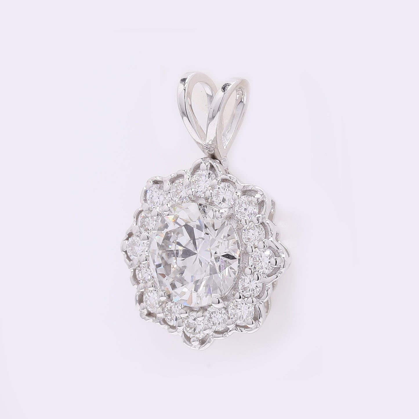 2.11 Carats Lab Grown Diamond 14K Gold Pendant