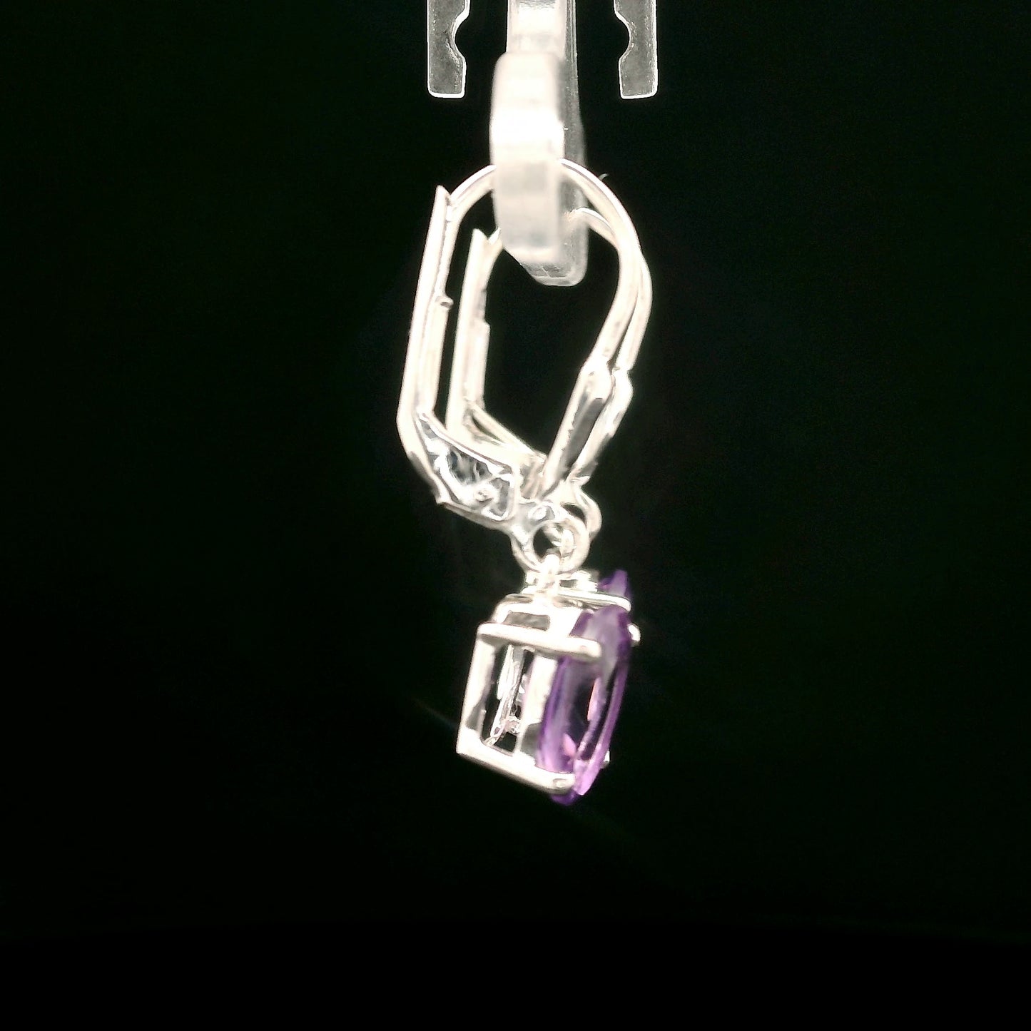 2.00 Ct Oval Amethyst 925 Sterling Silver Earrings