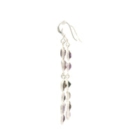 7.33 Ct Smoky Quartz, Amethyst 925 Sterling Silver Earrings