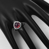 2.36 Ct Round Mixed Cut Natural Tourmaline 950 Platinum Ring