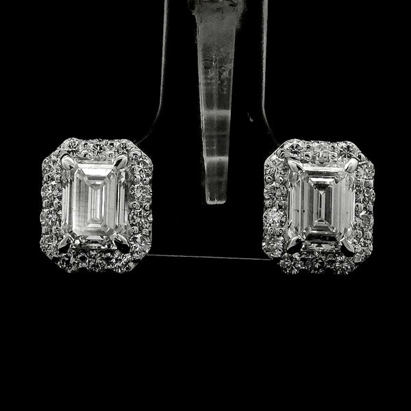 2.50 Carats Lab Grown Diamond 14K Gold Earrings