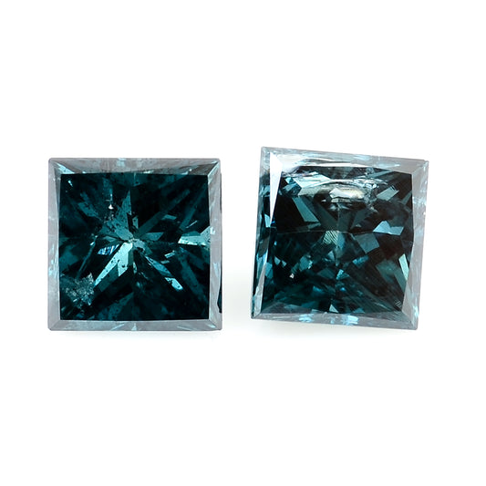 0.61 Blue Diamond Sqaure Loose Gemstone