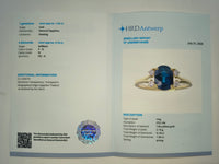 2.00 Ct Oval Natural Sapphire 14K Gold Ring