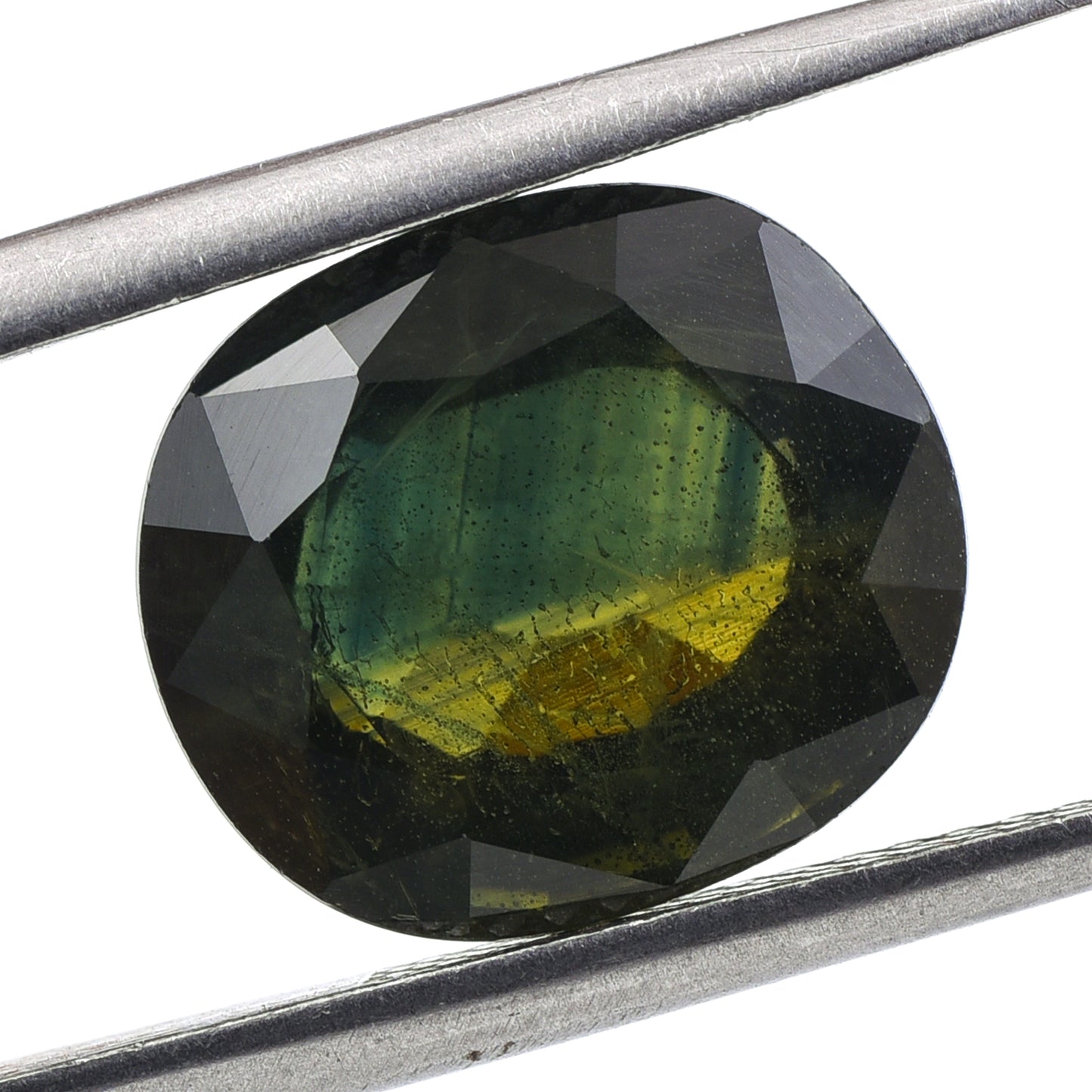 8.3 Natural Corundum Green Sapphire Rectangular Cushion Mixed Cut Gemstone