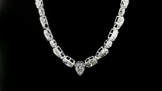 47.63 Carats Lab Grown Diamond 14K Gold Necklace