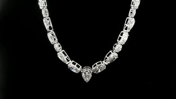 47.63 Carats Lab Grown Diamond 14K Gold Necklace