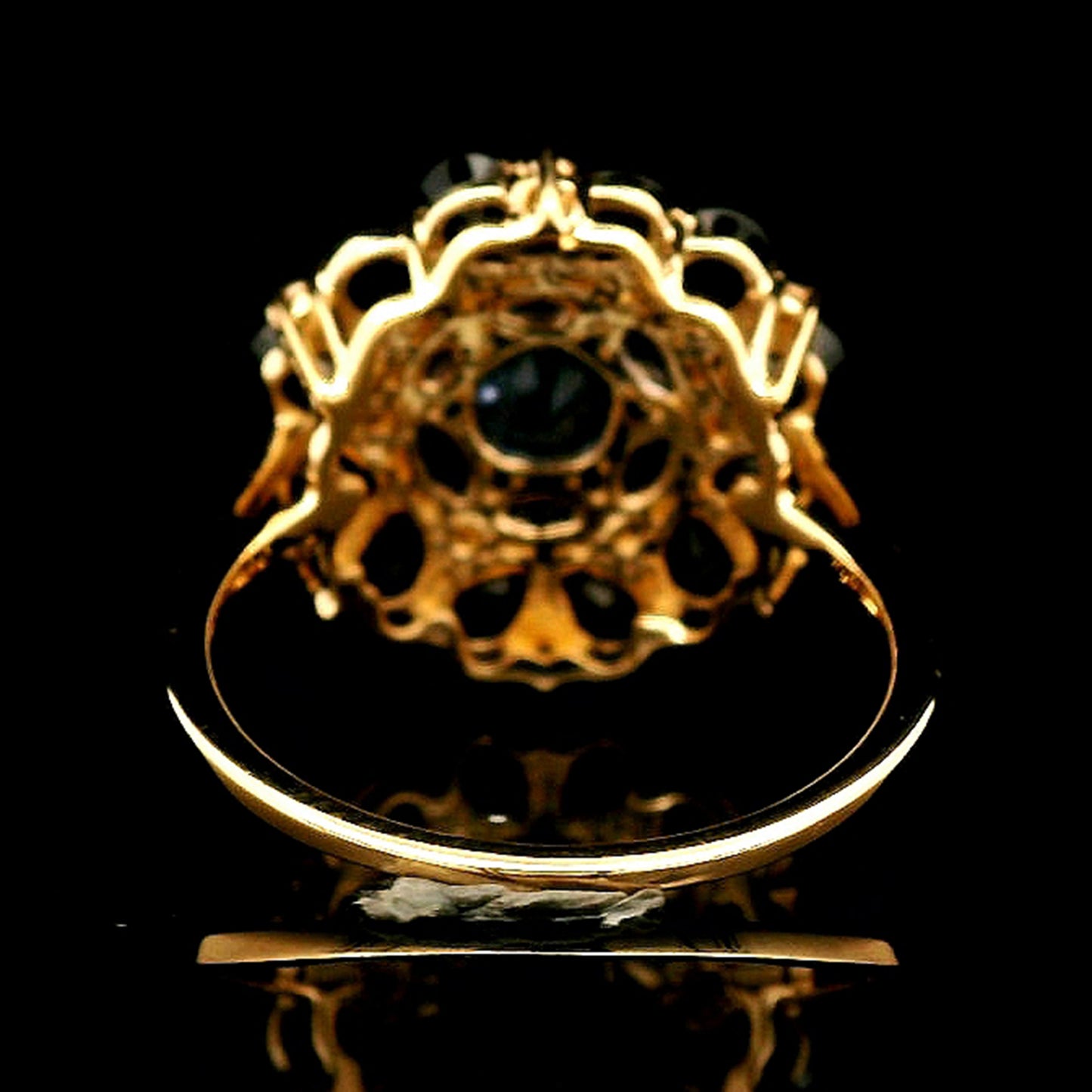 3.38 Ct Round Sapphire 14K Gold Ring
