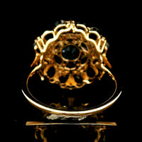 3.38 Ct Round Sapphire 14K Gold Ring