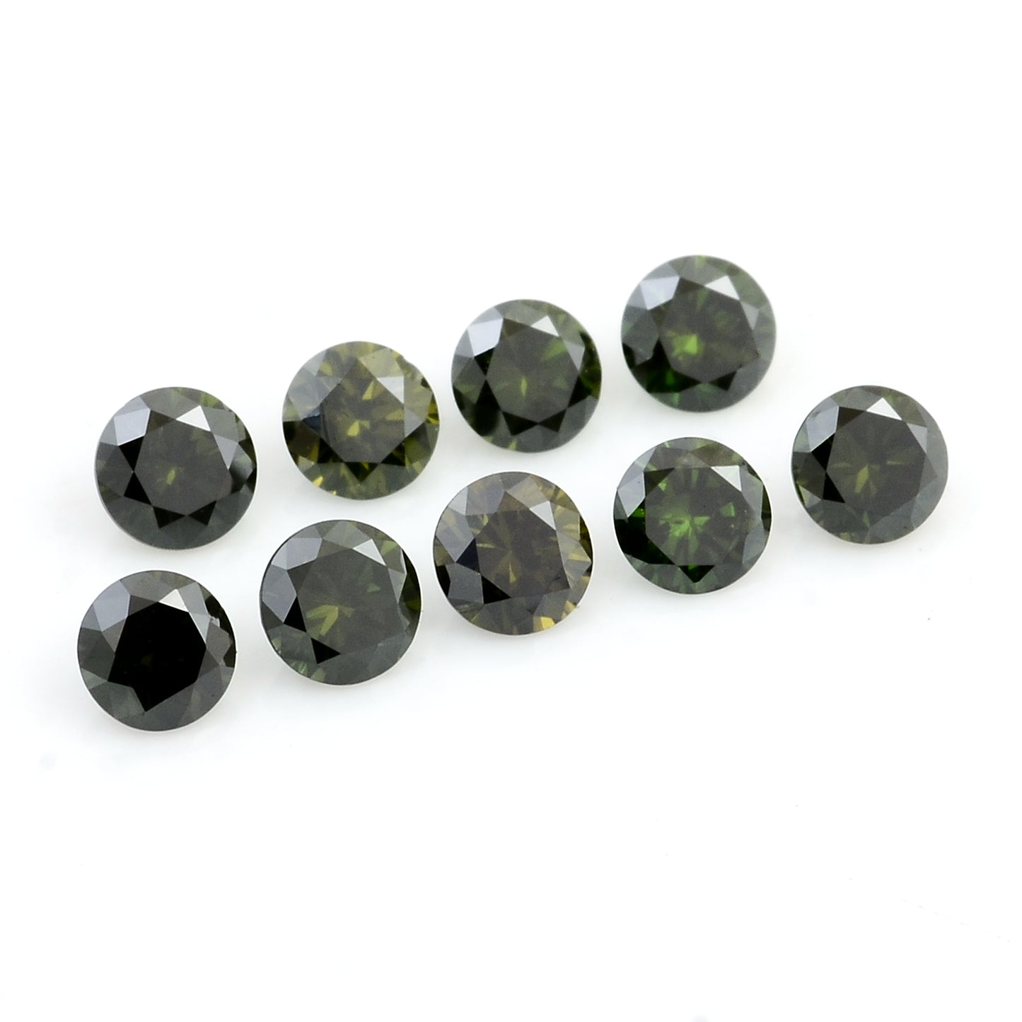 0.81 Green Diamond Round Loose Gemstone