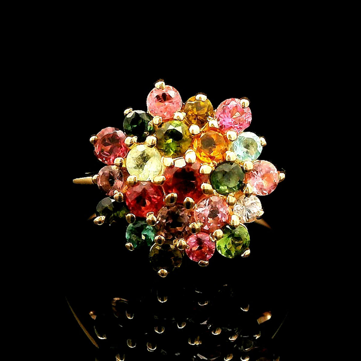 1.14 Ct Round Tourmaline 14K Gold Ring