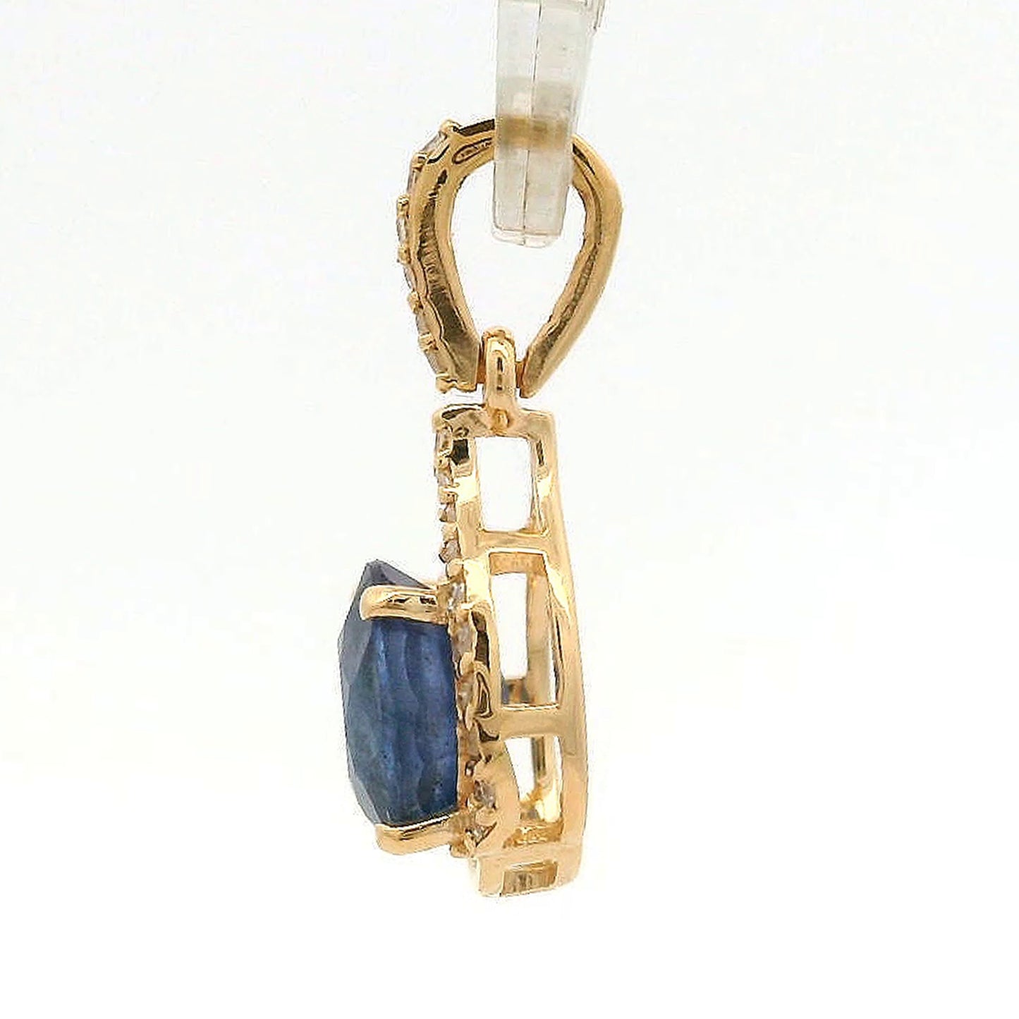 1.13 Ct Oval Sapphire 14K Gold Pendant
