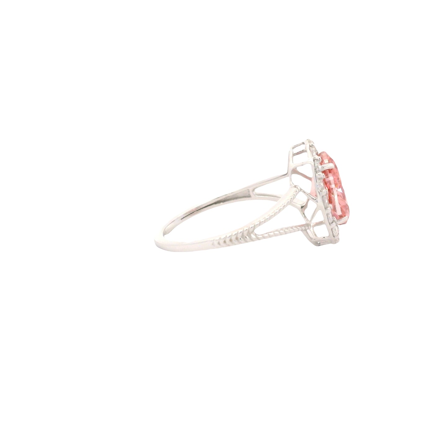 2.47 Carats Pink Lab Grown Diamond 14K Gold Ring