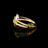 0.87 Ct Oval Multi Sapphire 14K Gold Ring
