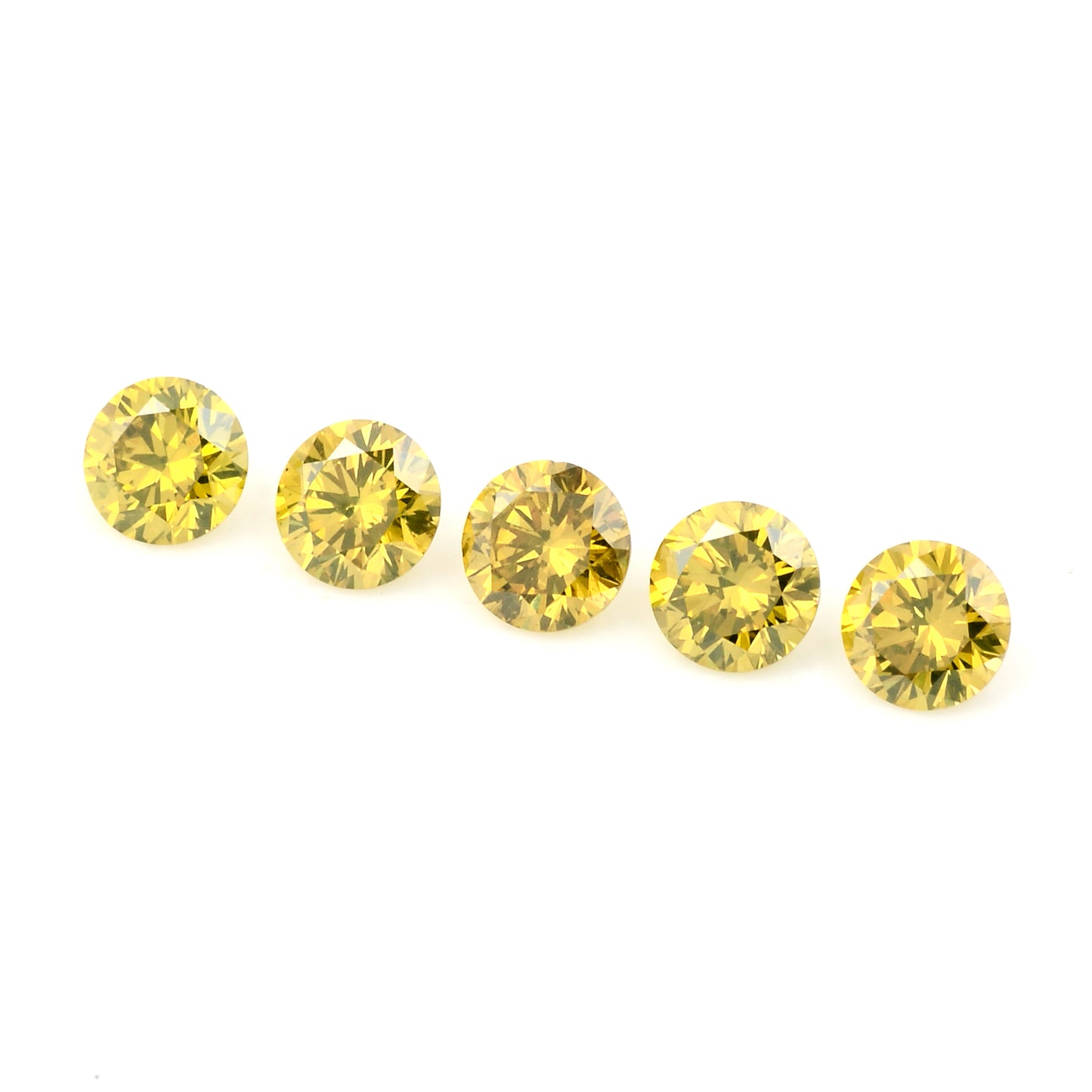 0.79 Yellow Diamond Round Loose Gemstone