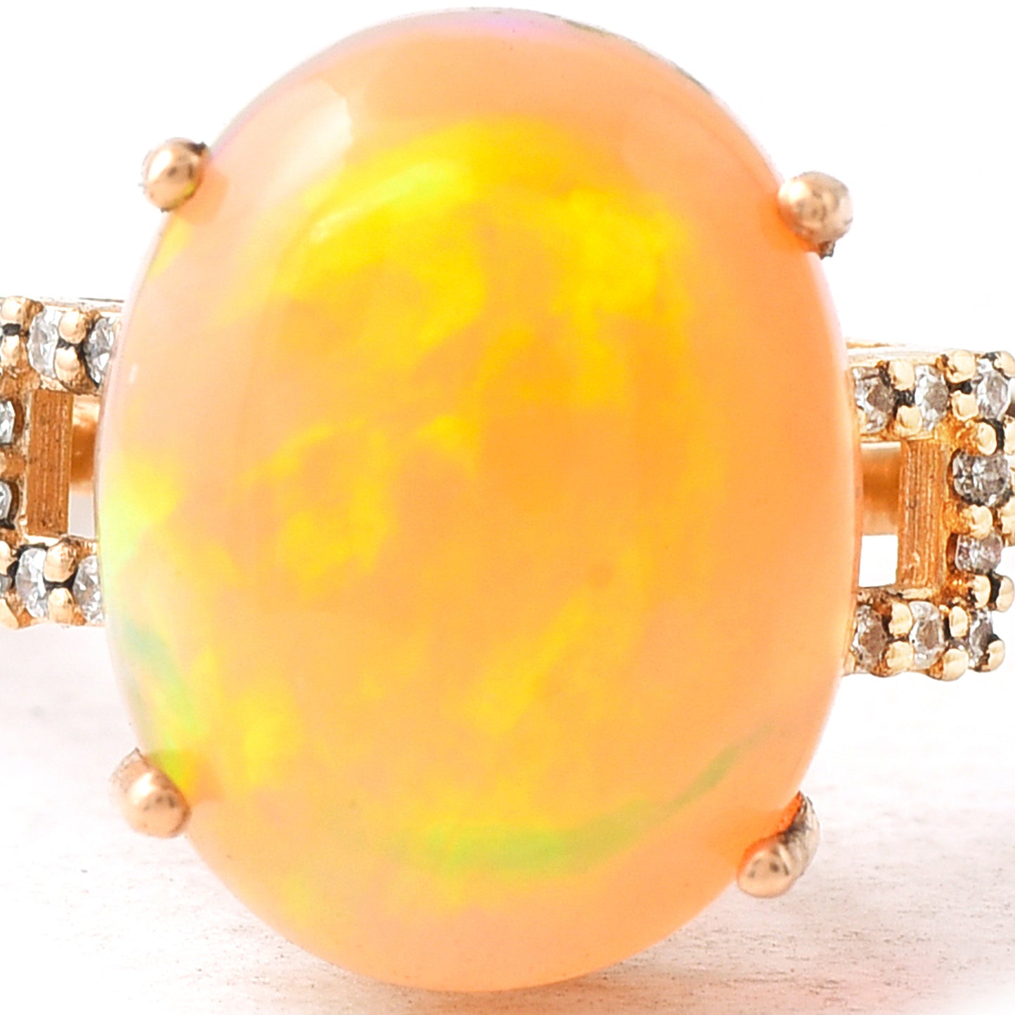 4.16 Ct Oval Opal 14K Gold Ring