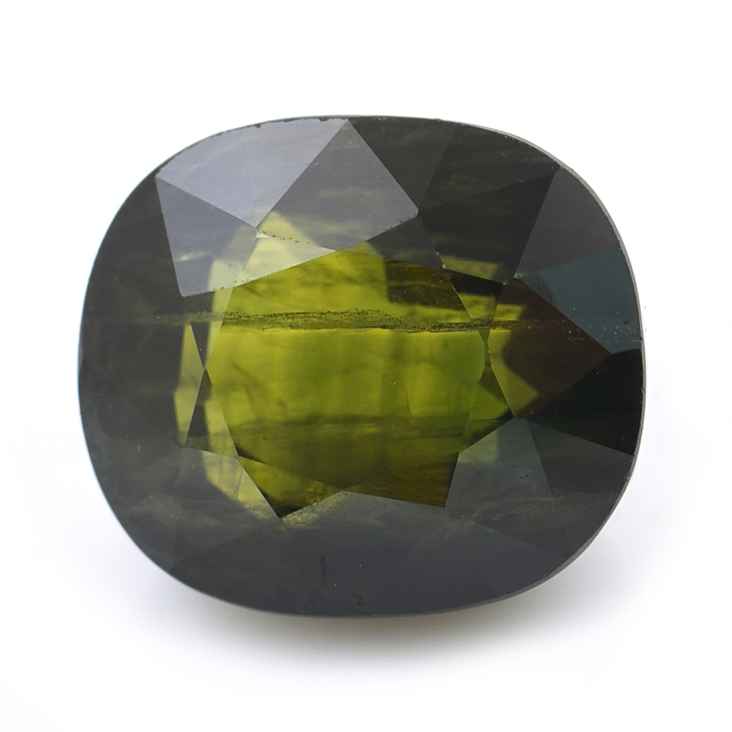 9.43 Natural Corundum Green Sapphire Rectangular Cushion Mixed Cut Gemstone